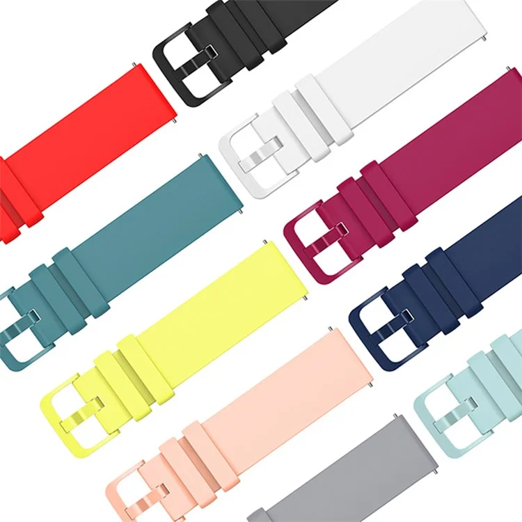 Для Huawei TalkBand B5 Solid Color Soft Silicone Watch Band 18mm Adjustable Replacement Strap - Fuchsia