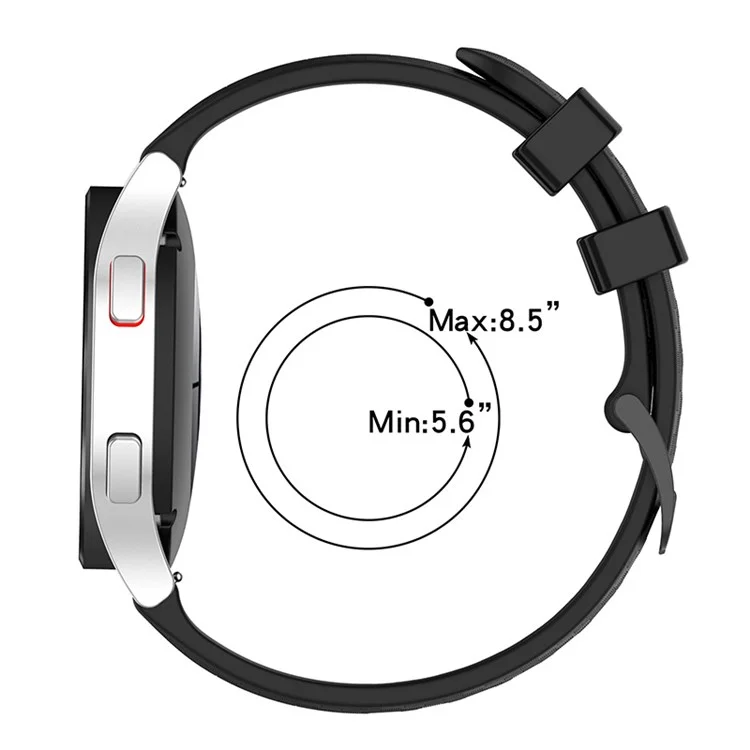 Für Garmin Samsung Polar Huami Huawei 20mm Kohlefaser Silikon-Uhrenarmband Ersatz Armband - Navy Blue