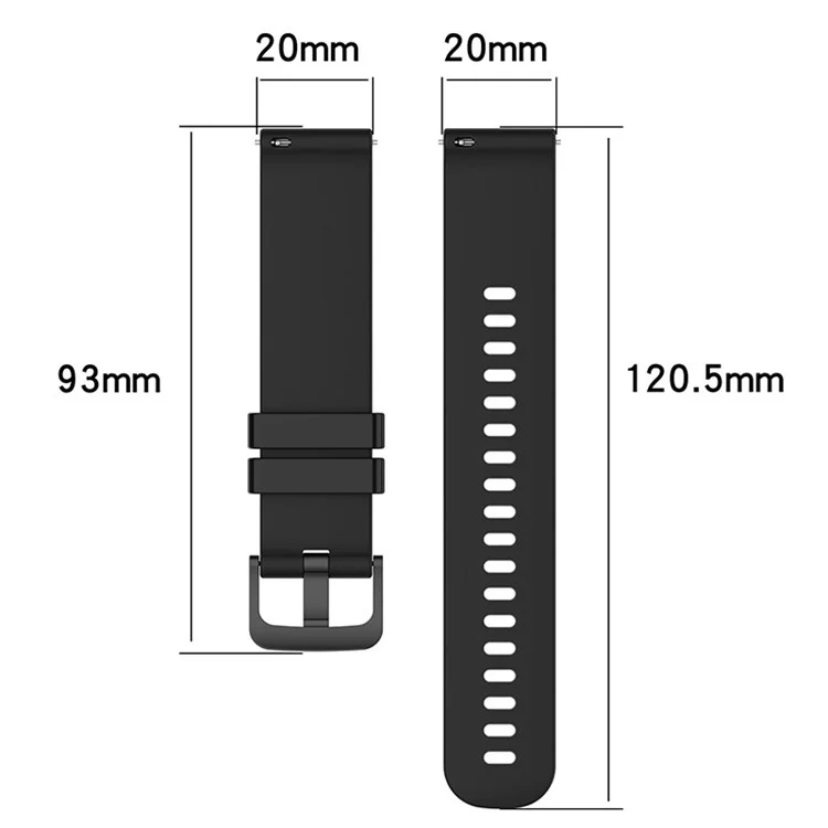 Für Garmin Samsung Polar Huami Huawei 20mm Kohlefaser Silikon-Uhrenarmband Ersatz Armband - Navy Blue
