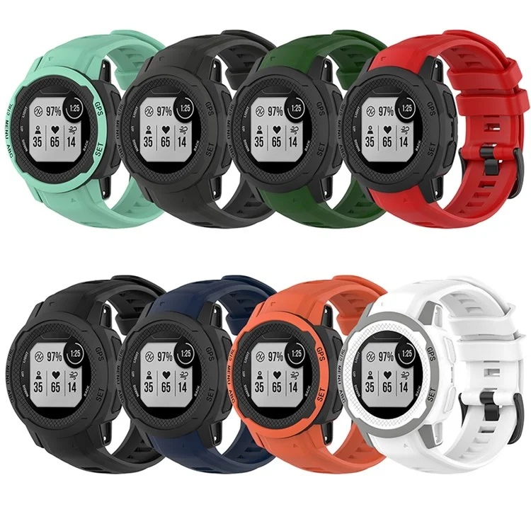 Per Garmin Instinct 2S Silicone Watch Band 20mm Quick Release Delit Cless With Fibbia Per Sports Watch - Verde