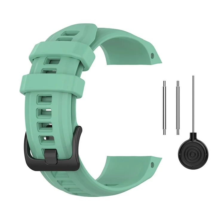 For Garmin Instinct 2S Silicone Watch Band 20mm Quick Release Wrist Strap with Buckle for Sports Watch - Green