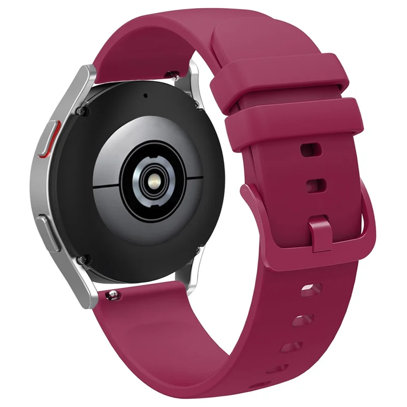 For Garmin Venu 2 Plus/Samsung Galaxy Watch4 Silicone Watch Band Quick Release Wrist Strap Sports Watch Replacement 20mm - Dark Purple