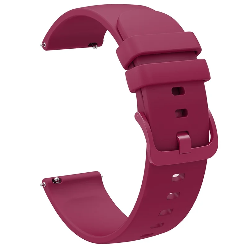 For Garmin Venu 2 Plus/Samsung Galaxy Watch4 Silicone Watch Band Quick Release Wrist Strap Sports Watch Replacement 20mm - Dark Purple
