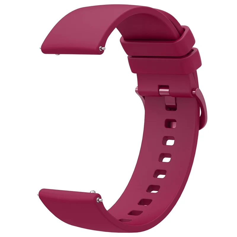 For Garmin Venu 2 Plus/Samsung Galaxy Watch4 Silicone Watch Band Quick Release Wrist Strap Sports Watch Replacement 20mm - Dark Purple