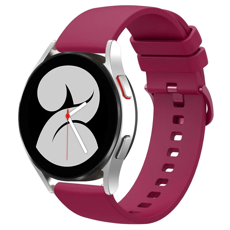 For Garmin Venu 2 Plus/Samsung Galaxy Watch4 Silicone Watch Band Quick Release Wrist Strap Sports Watch Replacement 20mm - Dark Purple