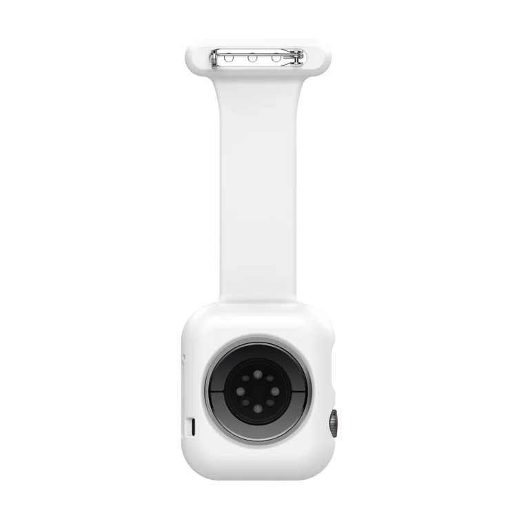 Pour Apple Watch Series 10 42mm / 9 8 7 41mm / 6 5 4 SE SE (2022) SE (2023) 40mm / 3 2 1 38mm Coque de protection en silicone antichoc pour montre intelligente - Blanc