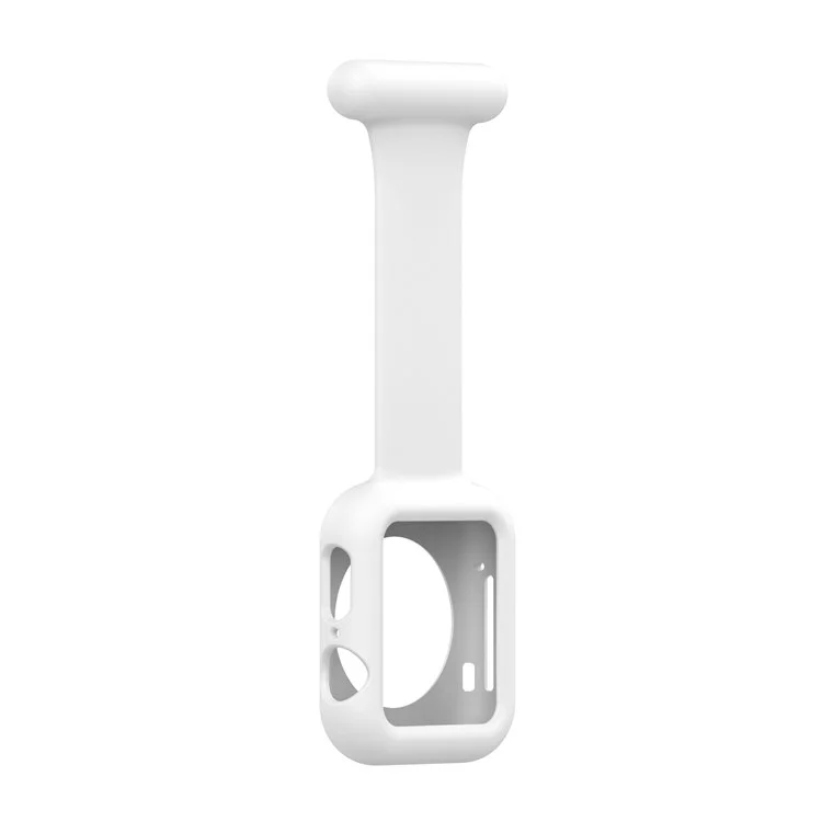 Pour Apple Watch Series 10 42mm / 9 8 7 41mm / 6 5 4 SE SE (2022) SE (2023) 40mm / 3 2 1 38mm Coque de protection en silicone antichoc pour montre intelligente - Blanc