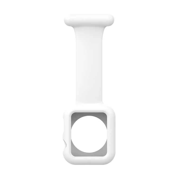 Pour Apple Watch Series 10 42mm / 9 8 7 41mm / 6 5 4 SE SE (2022) SE (2023) 40mm / 3 2 1 38mm Coque de protection en silicone antichoc pour montre intelligente - Blanc
