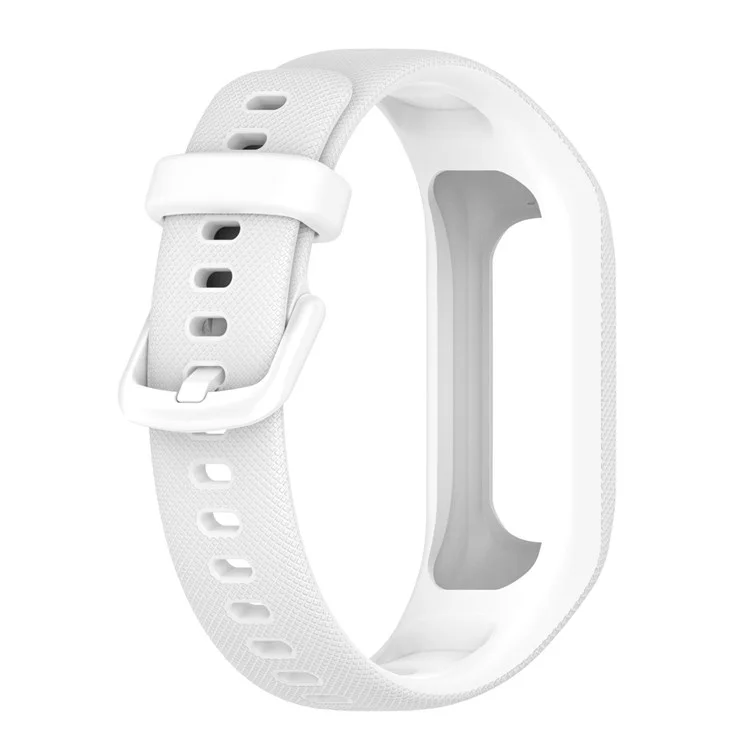 Für GarminSmart 5 stoßfester, spezieller strukturierter Silikon-Schnellverschluss-Uhrenarmband-Ersatzriemen, Größe S - Weiß