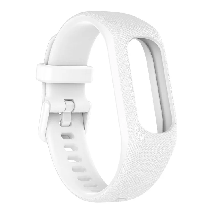 Für GarminSmart 5 stoßfester, spezieller strukturierter Silikon-Schnellverschluss-Uhrenarmband-Ersatzriemen, Größe S - Weiß