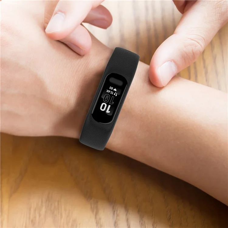 Für GarminSmart 5 stoßfester, spezieller strukturierter Silikon-Schnellverschluss-Uhrenarmband-Ersatzriemen, Größe S - Weiß
