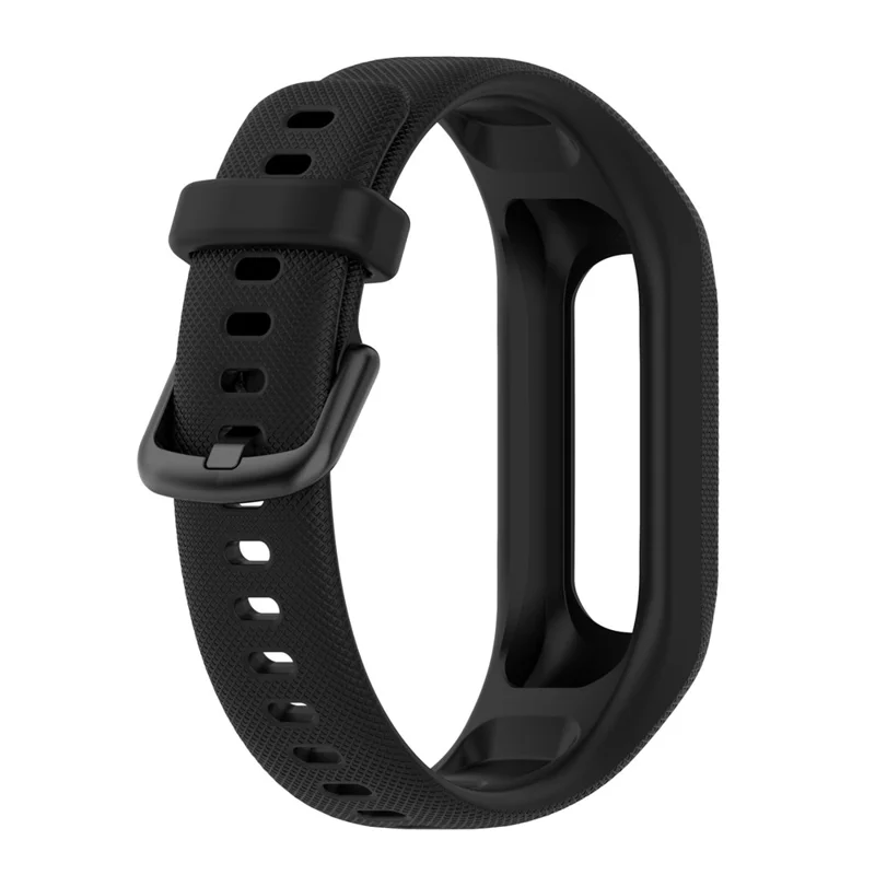Para Garmin Smart 5 Cinta de Relógio de Substituição Resistente a Choques de Silicone Texturizado de Liberação Rápida, Tamanho P - Preto