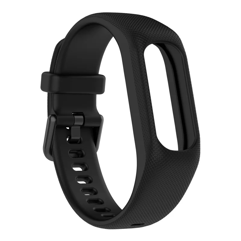 Para Garmin Smart 5 Cinta de Relógio de Substituição Resistente a Choques de Silicone Texturizado de Liberação Rápida, Tamanho P - Preto