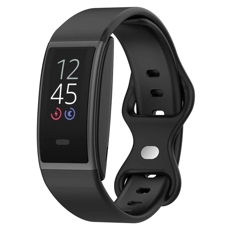 For Amazon Halo View Silicone Watchband Quick Release Wrist Strap for Sports Watch Band with Butterfly Buckle (Size: S) - Black