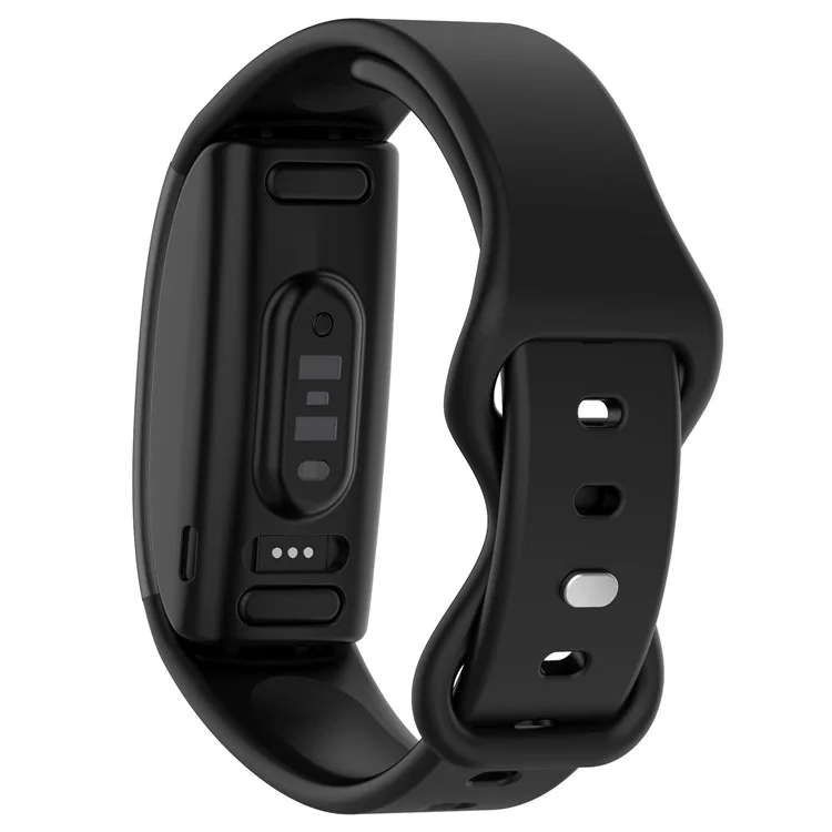 For Amazon Halo View Silicone Watchband Quick Release Wrist Strap for Sports Watch Band with Butterfly Buckle (Size: S) - Black