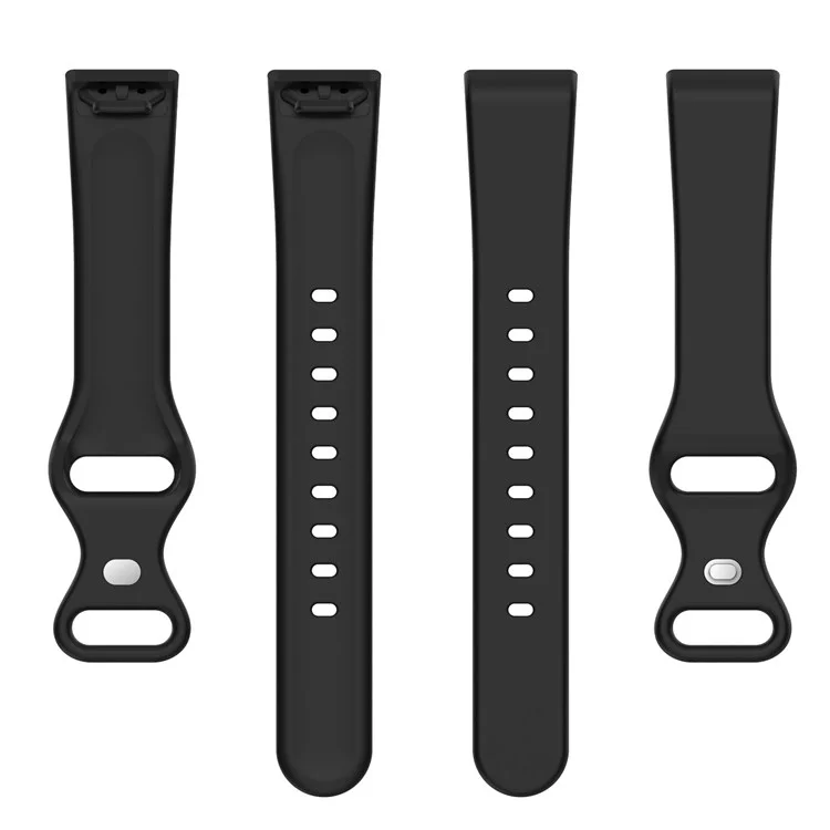 For Amazon Halo View Silicone Watchband Quick Release Wrist Strap for Sports Watch Band with Butterfly Buckle (Size: S) - Black