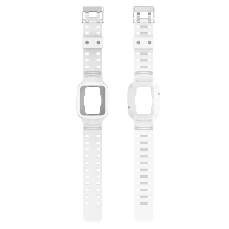 For Xiaomi Redmi Watch 2 Lite/Mi Watch Lite2/Lite1 Universal Silicone Watchband Wrist Strap Sports Watch Quick Release Watch Band Case with Buckle - White