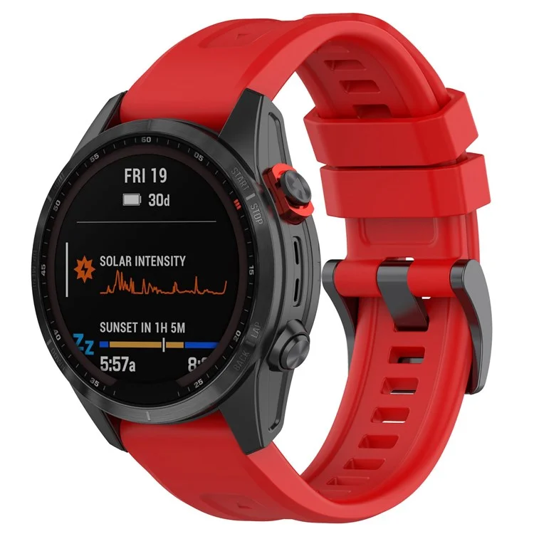 For Garmin Fenix 7/Epix Gen2/Descent G1/COROS VERTIX Silicone Watch Band Quick Release Wrist Strap Sports Watch Replacement Watchband - Red