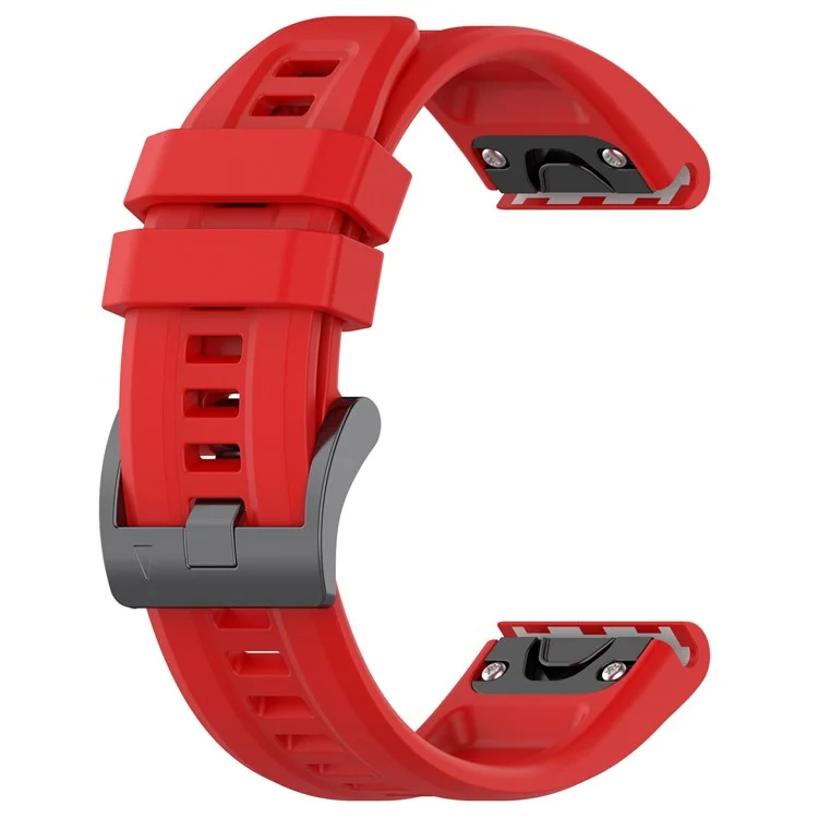 For Garmin Fenix 7/Epix Gen2/Descent G1/COROS VERTIX Silicone Watch Band Quick Release Wrist Strap Sports Watch Replacement Watchband - Red