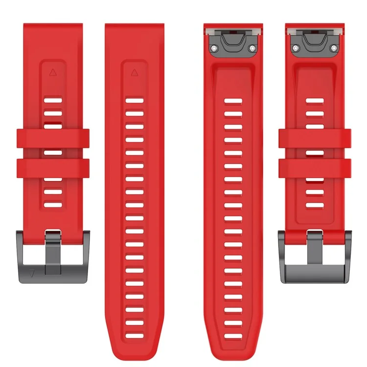 For Garmin Fenix 7/Epix Gen2/Descent G1/COROS VERTIX Silicone Watch Band Quick Release Wrist Strap Sports Watch Replacement Watchband - Red