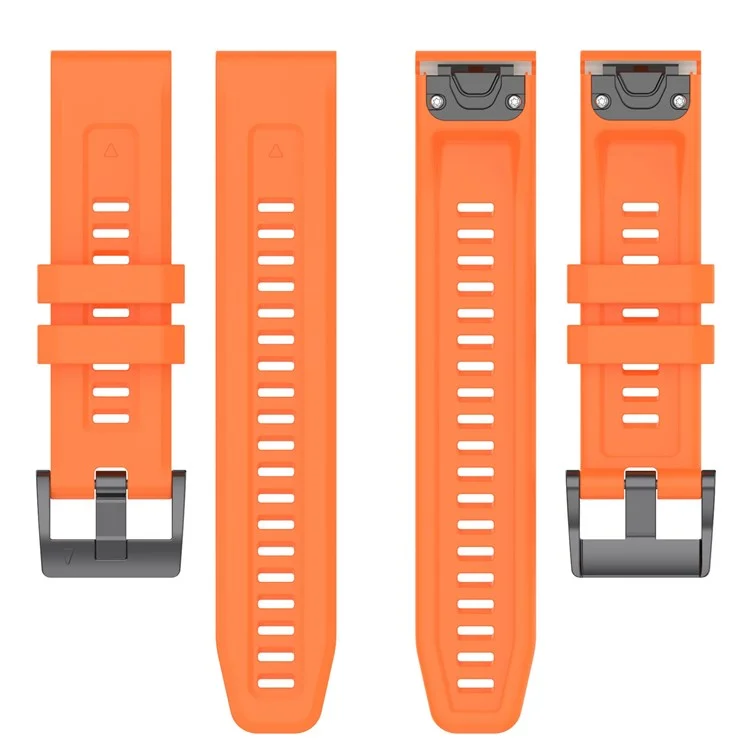 For Garmin Fenix 7/Epix Gen2/Descent G1/COROS VERTIX Silicone Watch Band Quick Release Wrist Strap Sports Watch Replacement Watchband - Orange