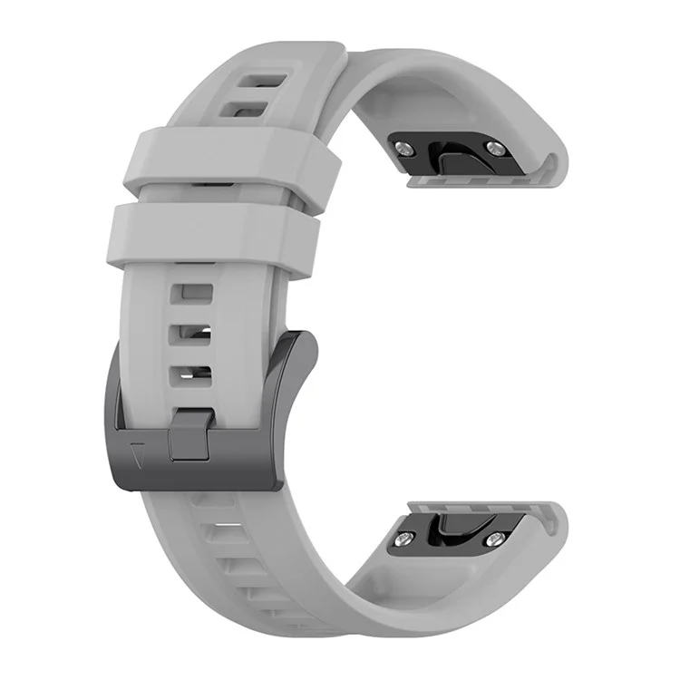 For Garmin Fenix 7X / 7X Solar / Tactic 7 Strap 26mm Silicone Watch Band Quick Release - Grey