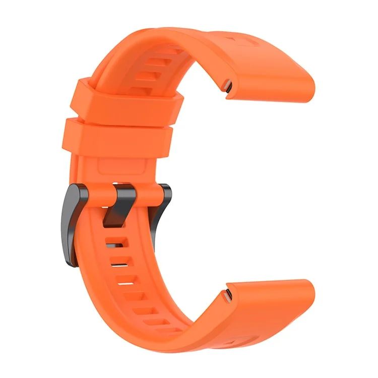 For Garmin Fenix 7S/Fenix 6S/Instinct 2S Quick Release Watch Strap Silicone Wrist Band Sports Watch 20mm Watchband with Metal Buckle - Orange