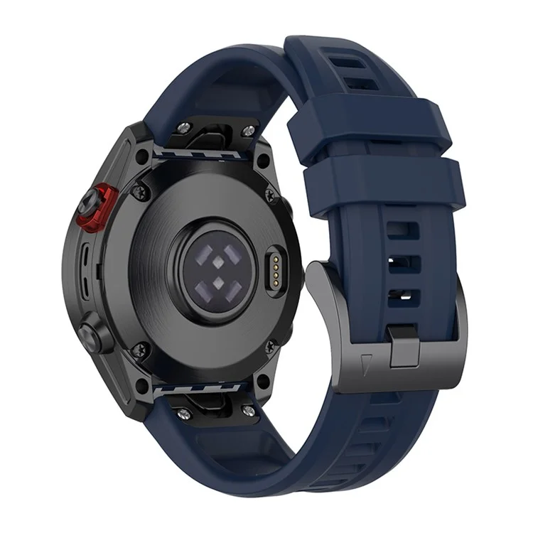 Für Garmin Fenix 7S/Fenix 6S/Instinct 2S Schnellwechsel-Armband Silikon-Armband Sportarmband 20mm Armband mit Metallschnalle - Mitternachtsblau