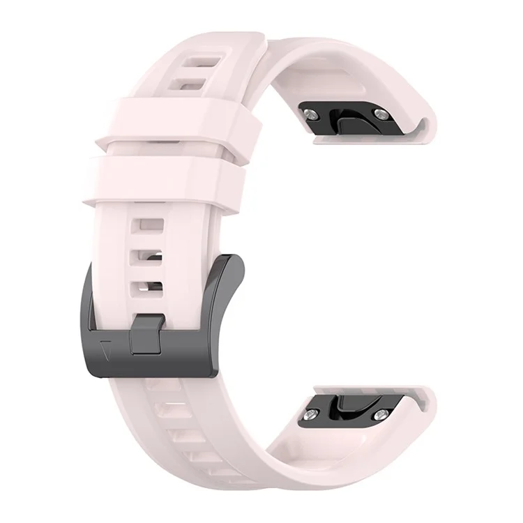 For Garmin Fenix 7S/Fenix 6S/Instinct 2S Quick Release Watch Strap Silicone Wrist Band Sports Watch 20mm Watchband with Metal Buckle - Pink