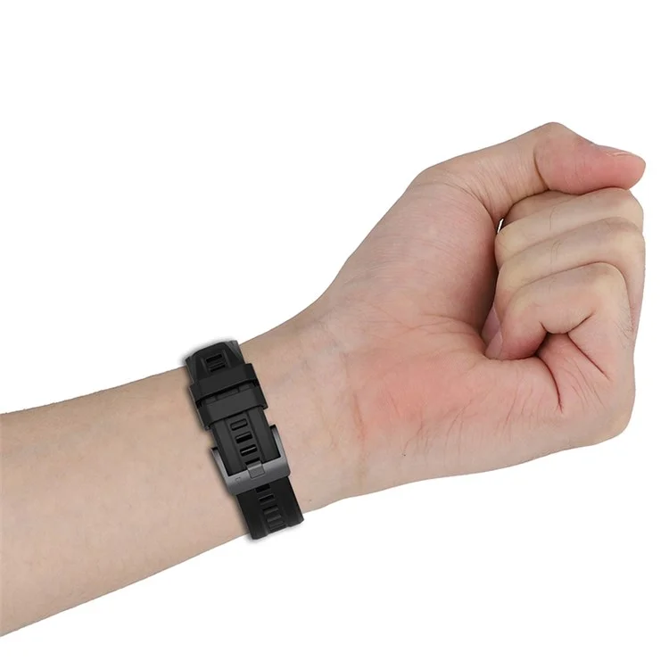 Para Garmin Fenix 7/7 Solar/Epix Gen2 Pulseira de Relógio de Liberação Rápida 22mm Pulseira de Silicone Esporte Relógio de Substituição Watchband com Fivela de Metal - Verde Meia-Noite