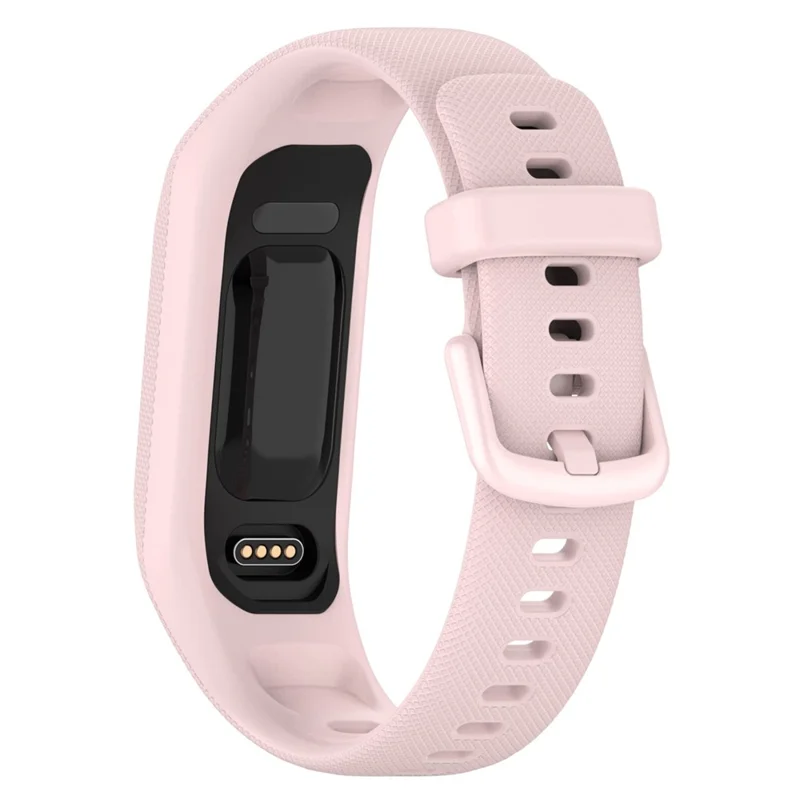 For Garmin Vivosmart 5 Armband Silicone Watch Strap with Case - Rose Pink