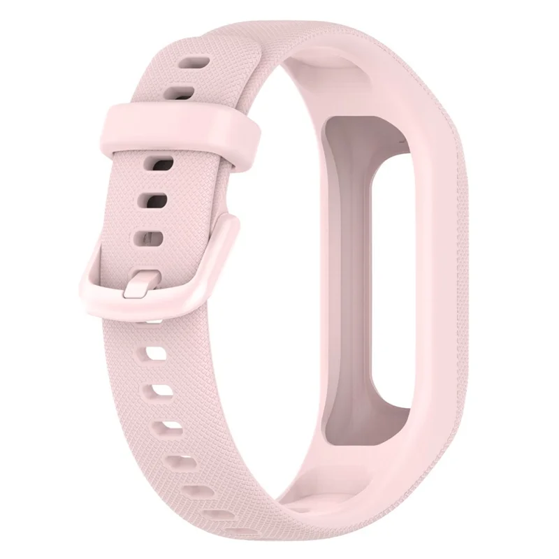 For Garmin Vivosmart 5 Armband Silicone Watch Strap with Case - Rose Pink