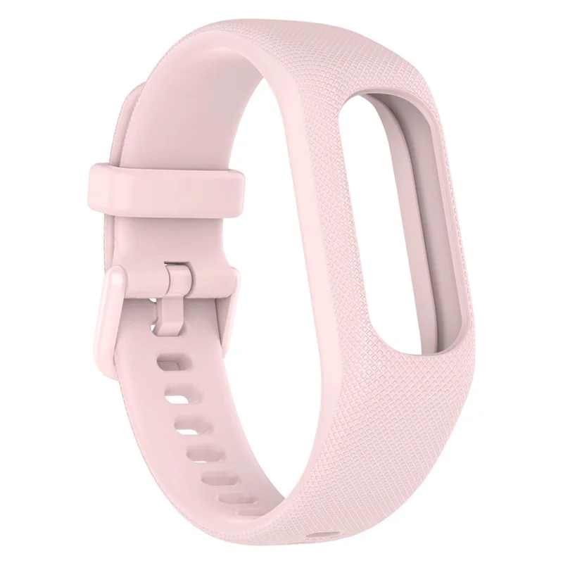 For Garmin Vivosmart 5 Armband Silicone Watch Strap with Case - Rose Pink