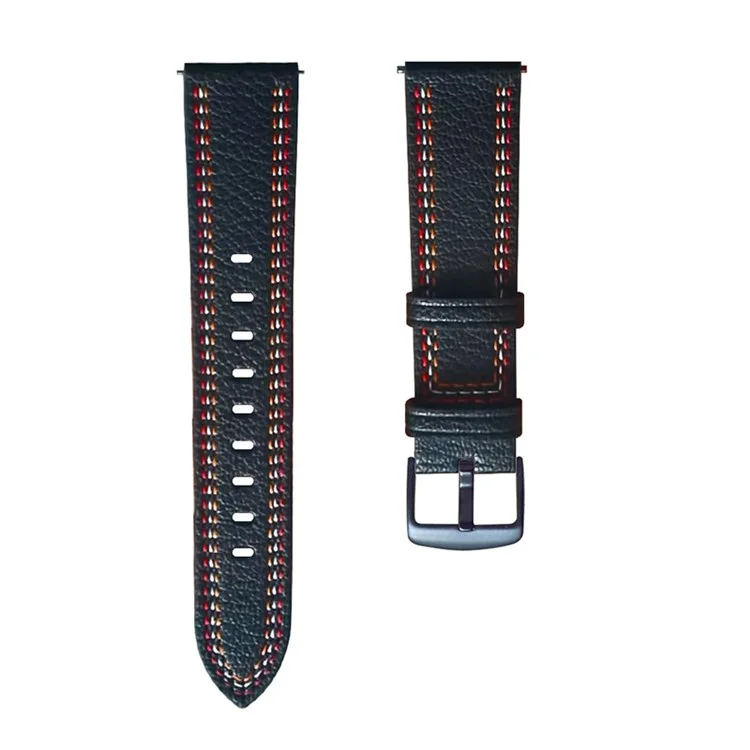 Para Samsung Galaxy Watch3 45mm/Watch 46mm Micrófibra Cuero Banda Reloj Correa de Muñeca 22mm - Negro