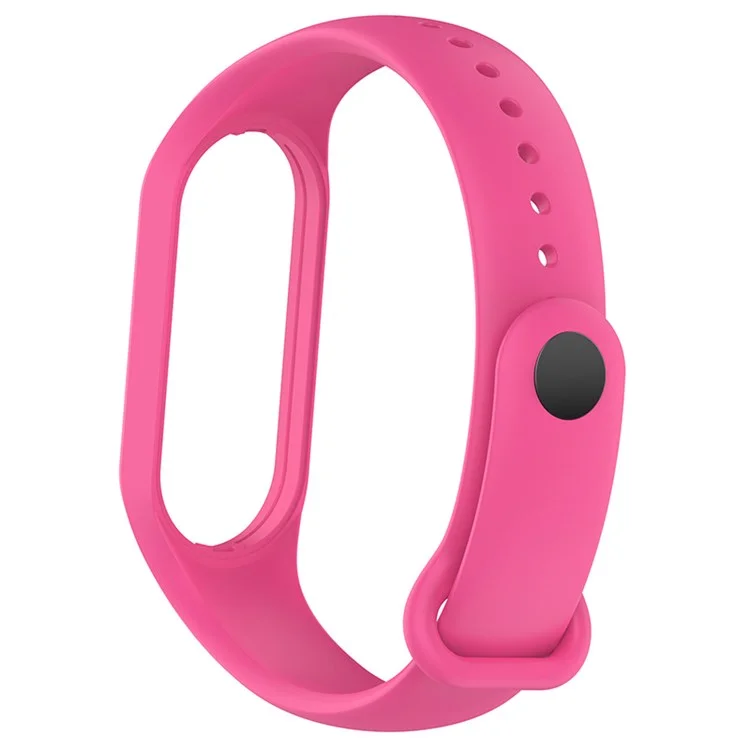 Pour Xiaomi Mi Band 7/6/5 TPU Watch Band Strap de Vignement à la Servie Pour Les Accessoires de Remplacement de Sports - Rose Profond