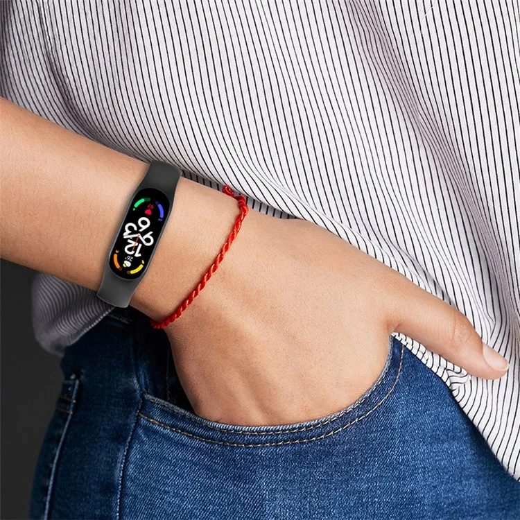 Para Xiaomi Mi Band 7/6/5 TPU Watch Band Strap de Pulsera de Lanzamiento Rápido Para Accesorios de Reemplazo de Relojes Deportivos - Rosa Profundo