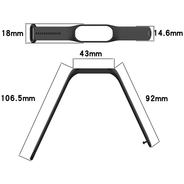 Pour Xiaomi Mi Band 7/6/5 Bracelet de montre en TPU à dégagement rapide Bracelet de poignet pour montre de sport de remplacement Accessoires - Rose foncé