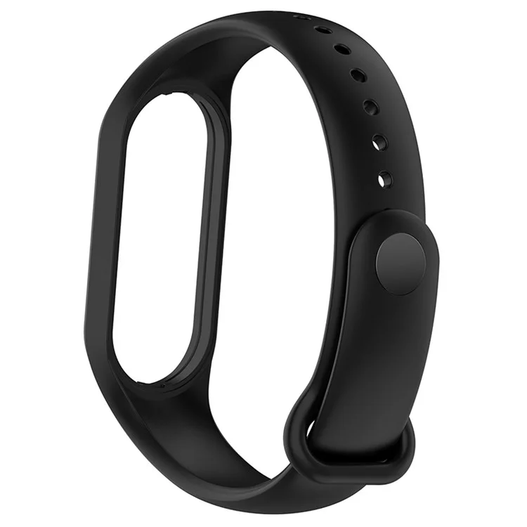 Pour Xiaomi Mi Band 7/6/5 TPU Watch Band Strap de Vignement à la Servie Pour Les Accessoires de Remplacement de Sports - le Noir