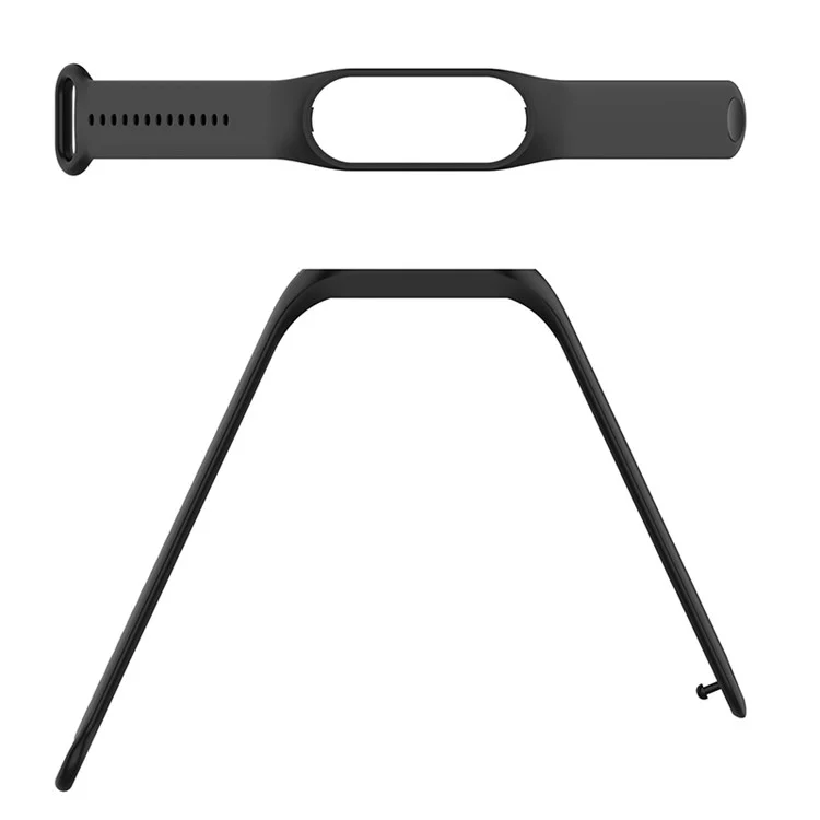 Para Xiaomi Mi Band 7/6/5 Correa de reloj TPU de liberación rápida Correa de muñeca para reloj deportivo Accesorios de reemplazo - Negro