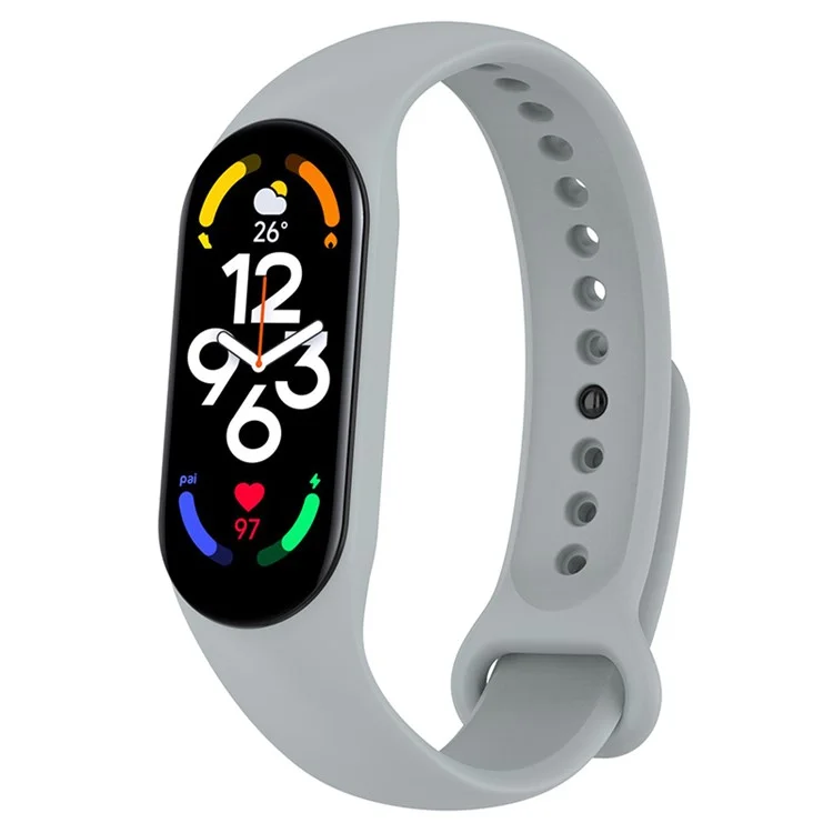 Per Xiaomi Mi Band 7/6/5 TPU Watch Band Quick Release Delited Christ Cinp Per Accessori di Sostituzione di Orologi Sportivi - Grigio