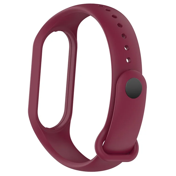 For Xiaomi Mi Band 7/6/5 TPU Watch Band Quick Release Wrist Strap for Sports Watch Replacement Accessories - Wine Red