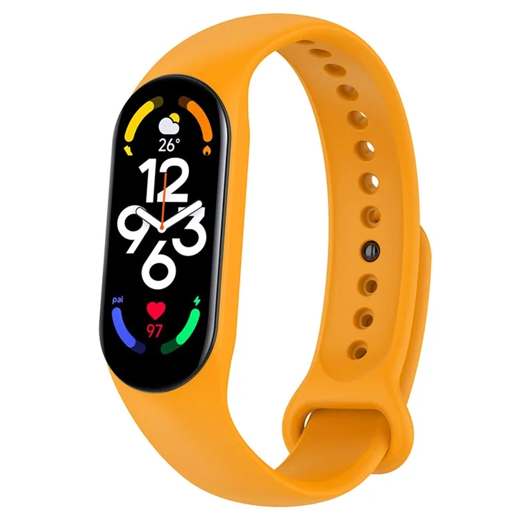 For Xiaomi Mi Band 7/6/5 TPU Watch Band Quick Release Wrist Strap for Sports Watch Replacement Accessories - Orange