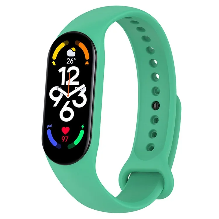 For Xiaomi Mi Band 7/6/5 TPU Watch Band Quick Release Wrist Strap for Sports Watch Replacement Accessories - Green