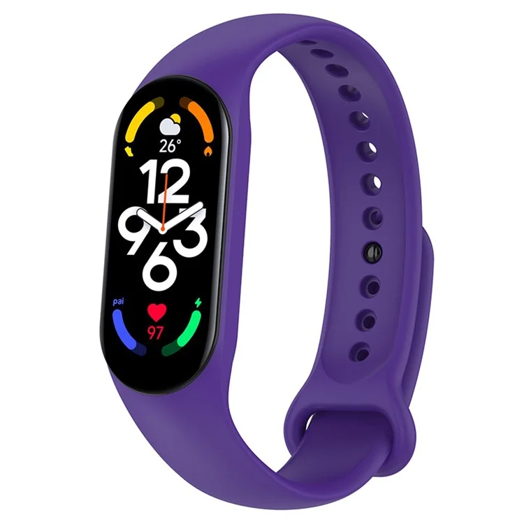 Para Xiaomi Mi Band 7/6/5 TPU Watch Band Strap de Pulsera de Lanzamiento Rápido Para Accesorios de Reemplazo de Relojes Deportivos - Cielo Estrellado Púrpura