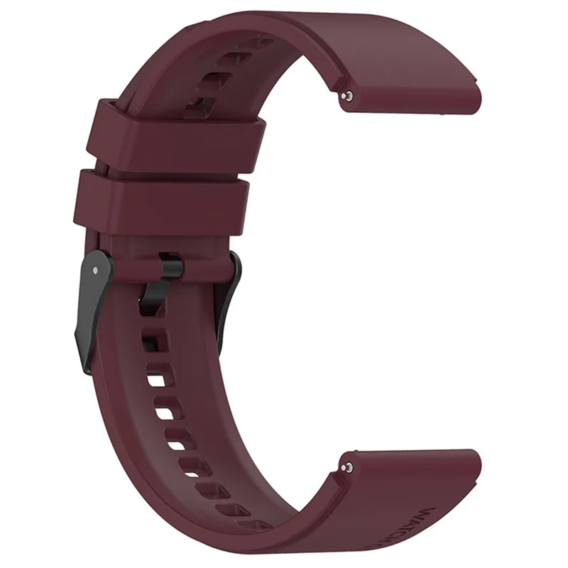 For Samsung Watch Heart-S / Heart-L / Galaxy Watch6 40mm 44mm / Watch6 Classic 43mm 47mm / Watch 5 40mm 44mm / 5 Pro 45mm / Watch4 40mm 44mm Replacement Watch Strap 20mm Silicone Watch Band - Wine Red