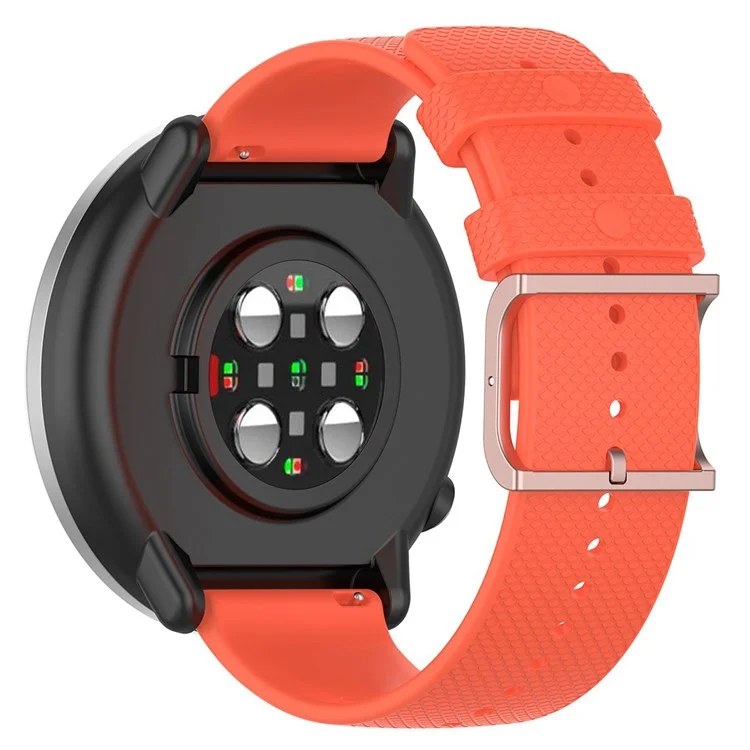 Für Polar Ignite/Ignite2/Unite/Pacer Silikon-Armbanduhr Riemen Punkte-Design Rechteckschnalle Handgelenkband Ersatz 20mm - Orange