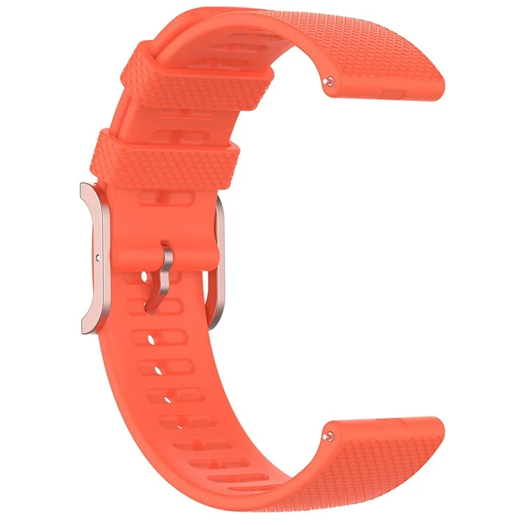 Für Polar Ignite/Ignite2/Unite/Pacer Silikon-Armbanduhr Riemen Punkte-Design Rechteckschnalle Handgelenkband Ersatz 20mm - Orange