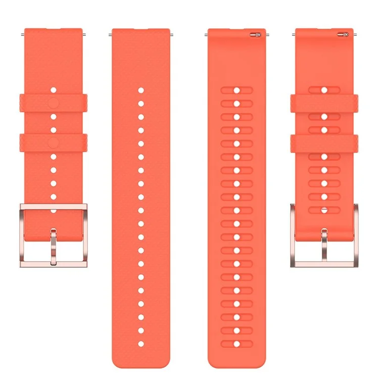 Für Polar Ignite/Ignite2/Unite/Pacer Silikon-Armbanduhr Riemen Punkte-Design Rechteckschnalle Handgelenkband Ersatz 20mm - Orange