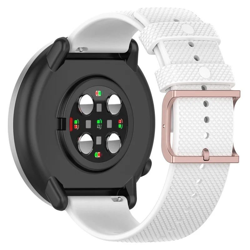 For Polar Ignite/Ignite2/Unite/Pacer Silicone Watch Strap Dots Design Square Buckle Wrist Band Replacement 20mm - White