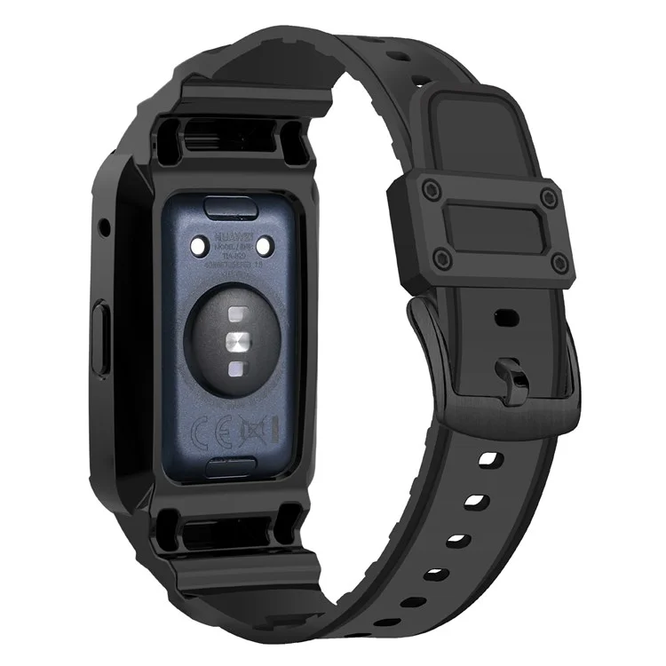 Per Huawei Watch Fit/Honor Watch ES Soft TPU Watch Band Adjustable Wrist Strap Sostituzione + Watch Case - Nero